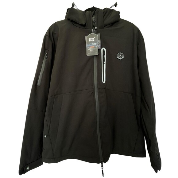 Heated Jacket Coreedge All Area NWT Unisex Sz Large LESS Battery Pack Black FLAW - Picture 1 of 16